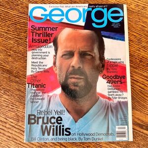George Magazine - July 1998 - Summer Thriller Issue 1 Bruce Willis Cover VG